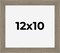 12x10 Wide Barnwood Picture Frame with UV-Resistant Acrylic & Acid Free Backing, Available in 6 Paint Finishes - Grey, Brown, White, and Black